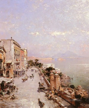  Richard Obras - Vista belga de Posilippo Nápoles Venecia Franz Richard Unterberger